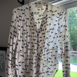 Anthropologie Maeve horse blouse